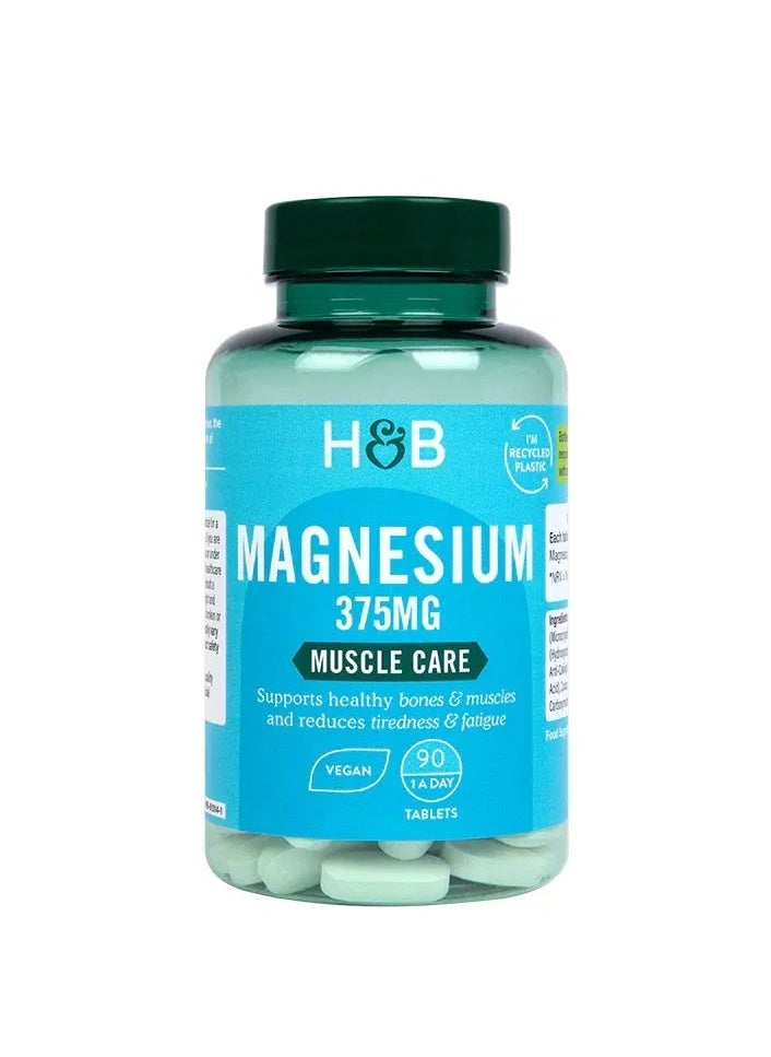 H&B H&B Magnesium 375mg Tablets For Muscle Care, Pack of 90's 