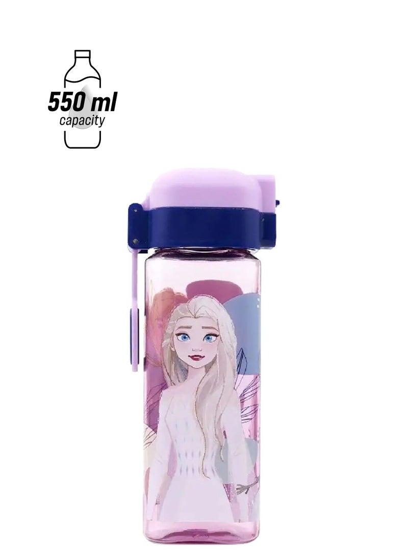 STOR Frozen Ecozen BPA-Free Water Bottle with Safety Lock Purple and Blue 550 ml 74202 - Image 1