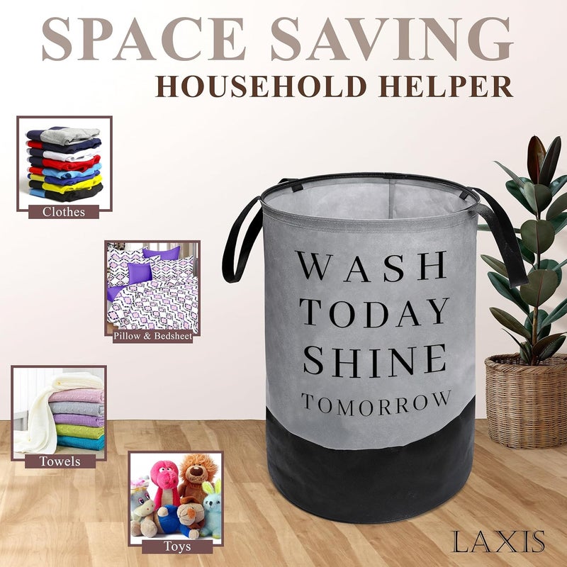 LAXIS Laundry Basket Heavy Duty Laundry Basket Clothes Storage Basket for Blankets Laundry Room Organizing Bedroom Large Dirty Clothes Bag for Dorm Apartment and Laundromat - Image 5