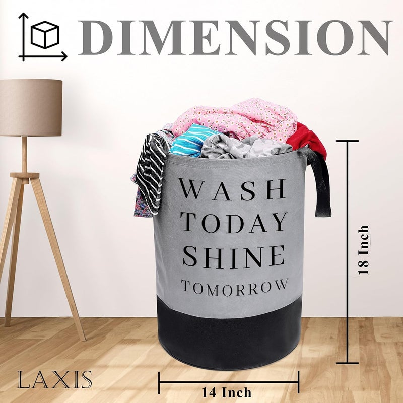LAXIS Laundry Basket Heavy Duty Laundry Basket Clothes Storage Basket for Blankets Laundry Room Organizing Bedroom Large Dirty Clothes Bag for Dorm Apartment and Laundromat - Image 3