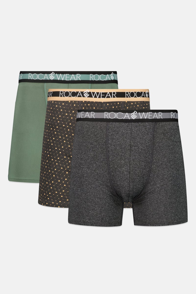 Rocawear Men 3 Pieces Brand Logo Pull On Boxer Briefs, Multicolor - Image 1