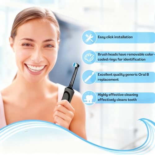 TecoKart® Electric Toothbrush Heads Compatible Replacement – 8 Pcs Electric Brush Head for Oral B Electric Brush, Soft Bristles Electric Brush Head for Deep Plaque Removal - Image 2