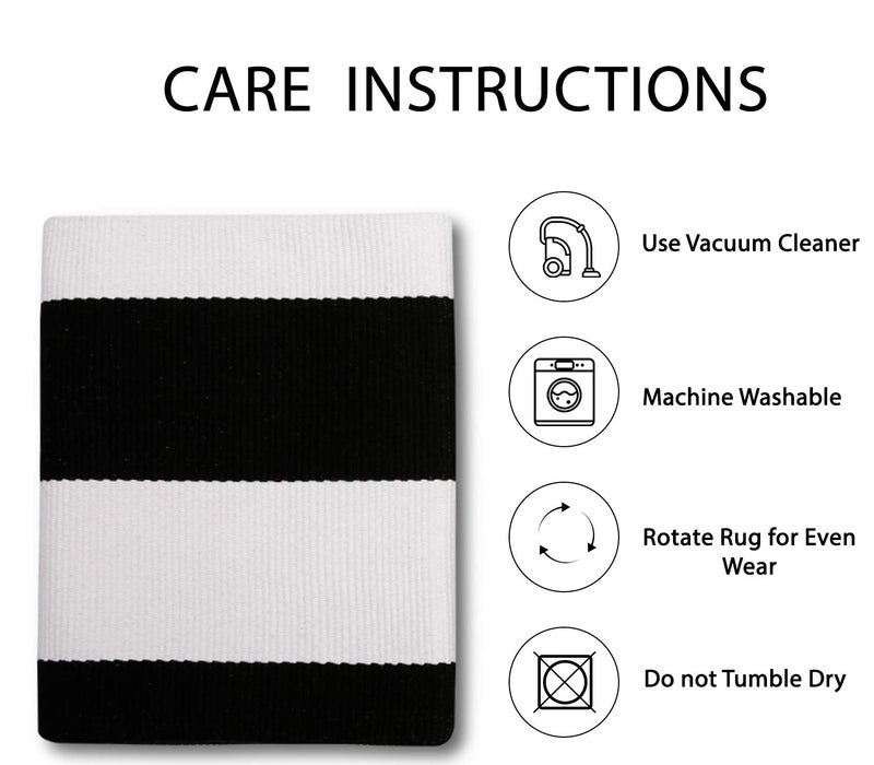 IOHOUZE Black White Striped Rug -3x5 Front Door Mats Outdoor,Washable Rug for Front Porch Decor,Spring Summer Welcome Mats Outdoor Indoor, Doormat for Farmhouse/Entryway/Home Entrance - Image 5