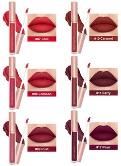 DNMBeauty 3Pcs Deep Dark Red Purple Plum Matte Liquid Lipstick Sets,Smudge Waterproof 24-hour Matte Lipstick dark Red Matte Lipstick Lip Stain Gloss Long Lasting #D  - Image 3