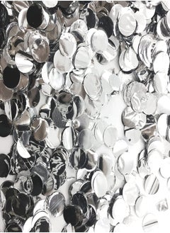 AWESON PARTY AWESON PARTY Sparkle Silver Metallic Foil Round Confetti Circle Dots Graduation Wedding Table Scatter Centerpieces Baby Shower Birthday Party Favors Decorations Celebrations, 60g 