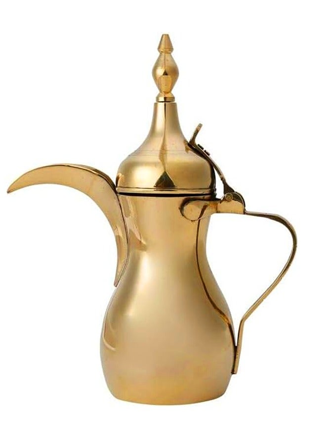 Majestic Brass Dallah Raslan – Capacity: 600 ml, Golden Color – Traditional Arabic Coffee Pot Design, Perfect for Serving Arabic Coffee, Tea, and Hot Beverages - Image 3