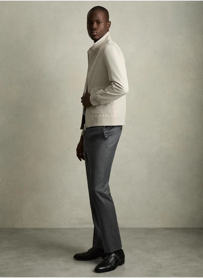 REISS Ls Zip Through Funnel Neck Jacket