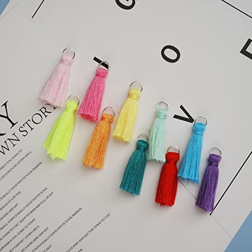CellElection 180PCS 30 Colors 3.5CM Multi-Color Mini Tassels Tiny Craft Tassels for Earring Jewelry Making Keychain Tassel Charms Bag Charms Pendant Handmade DIY Accessories(1.44Inch) - Image 4