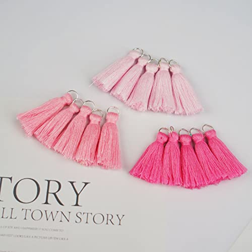 CellElection 180PCS 30 Colors 3.5CM Multi-Color Mini Tassels Tiny Craft Tassels for Earring Jewelry Making Keychain Tassel Charms Bag Charms Pendant Handmade DIY Accessories(1.44Inch) - Image 5