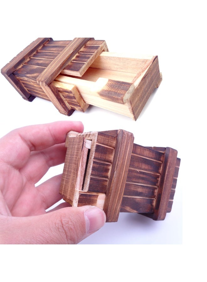 SUNSAR Wooden Puzzle Box with Hidden Compartments,  - Brain Teaser Trick Box 3D Wooden Puzzle Box for Adults and Kids - Image 5