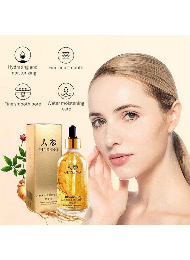 Rednow Ginseng Serum,Ginseng Polypeptide Anti-Ageing Essence Oil,Ginseng Gold Polypeptide Anti-Wrinkle Essence,One Ginseng Per Bottle for Tightening Sagging Skin Reduce Fine Lines (2PCS) - Image 5