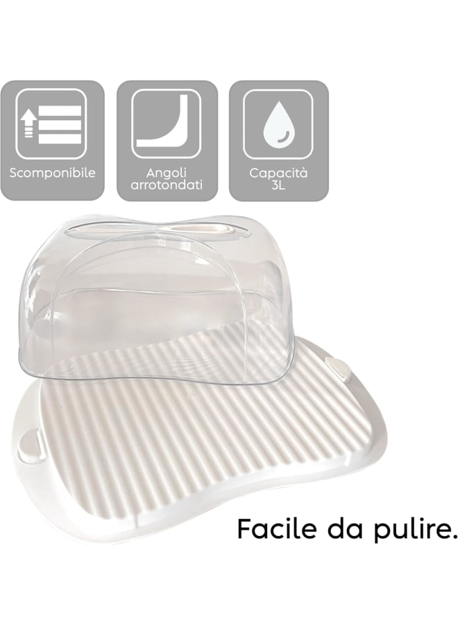 Snips Box Cheese3 Lt| Bell Transparent Tray White |Knife |Made In Italy | 0% Bpa And Phthalate Free, 000862 - Image 4