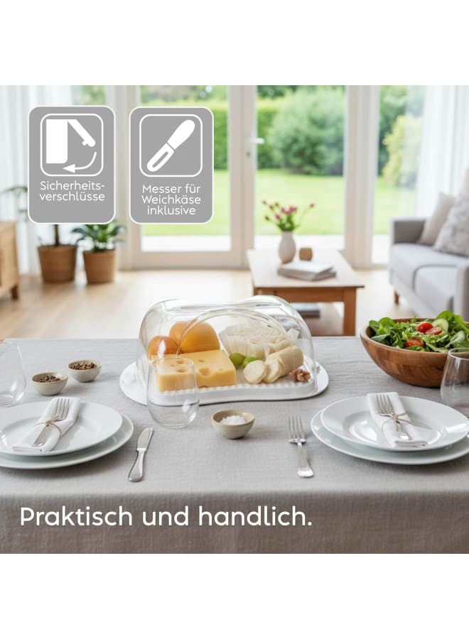 Snips Box Cheese3 Lt| Bell Transparent Tray White |Knife |Made In Italy | 0% Bpa And Phthalate Free, 000862 - Image 3