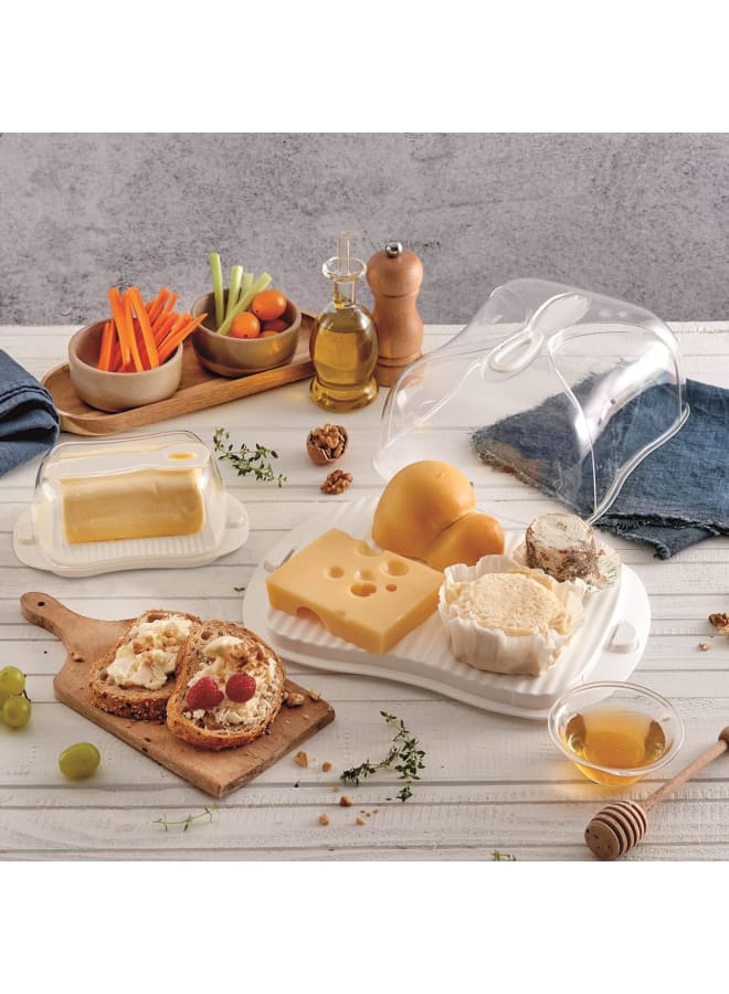 Snips Box Cheese3 Lt| Bell Transparent Tray White |Knife |Made In Italy | 0% Bpa And Phthalate Free, 000862 - Image 2