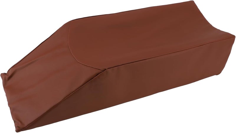 Leg Elevation Pillow 50x20x15cm, Brown Leather Sponge Cushion - Relieve Leg Fatigue & Improve Circulation, Versatile Support for Sleeping, Reading, and Relaxing (60 * 28 * 15cm) - Image 3