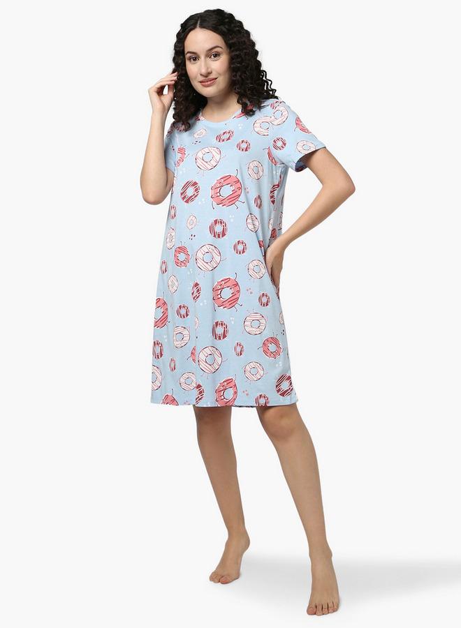 Zivame All-Over Doughnut Print Night Dress - Image 4