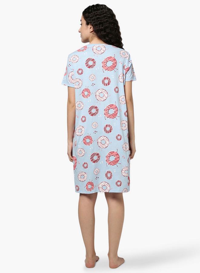 Zivame All-Over Doughnut Print Night Dress - Image 3