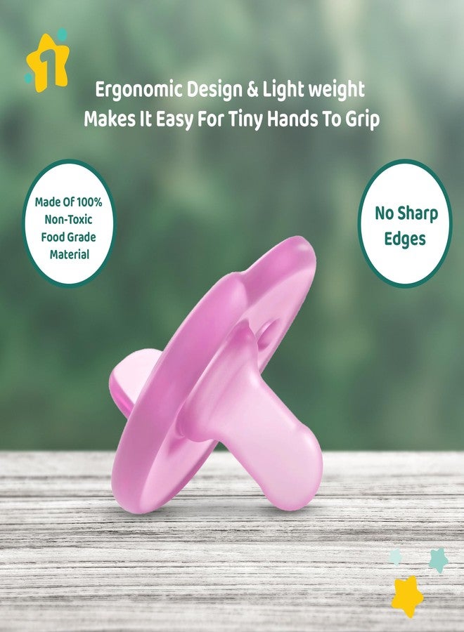 1st Step Silicone Pacifier for Babies (Pack of 1, Pink) - Image 3