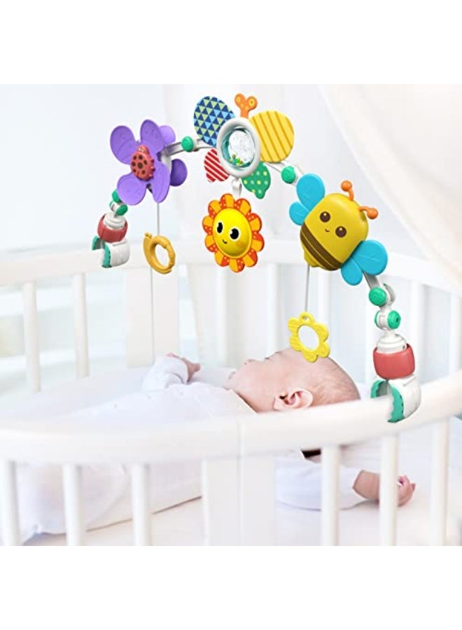 Inners Kids Play Arch, Activity Arch Toy, Packable Play Bed, Mobile Bed, Baby Boy and Girl Bed Toys (Yellow), ABS - Image 1