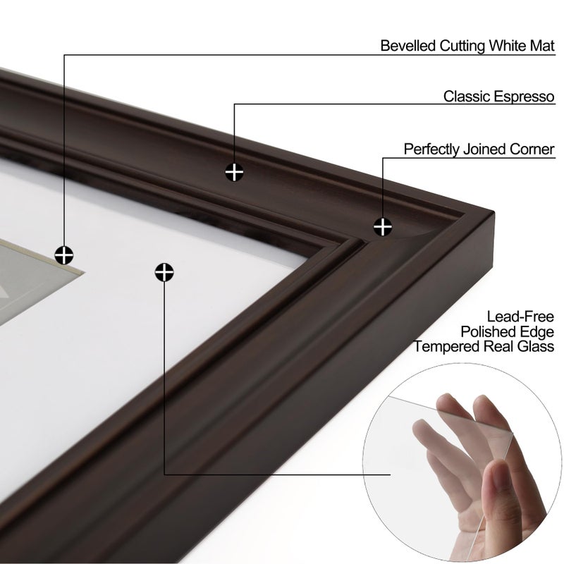 Yaetm 4x6 Gold Picture Frame Set of 4, 1.4â€ Wide Molding & Rustic Gold Photo Frames with HD Tempered Glass, Display on Tabletop & Wall Mounting - Image 4