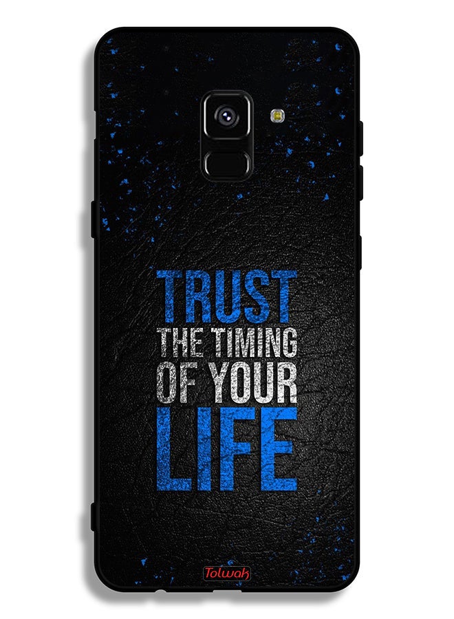 Tolwak Samsung Galaxy A8 Plus (2018) Protective Case Cover Trust The Timing Of Your Life - Image 1