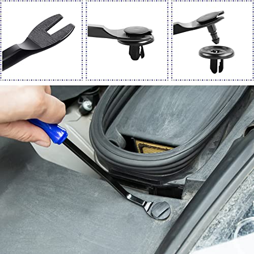 EldHus 5 Pcs Car Trim Removal Tool Kit - Auto Clip Removal Pry Tool for Door Dashboard Panel, Fastener Push Pin Puller, Blue - Image 5