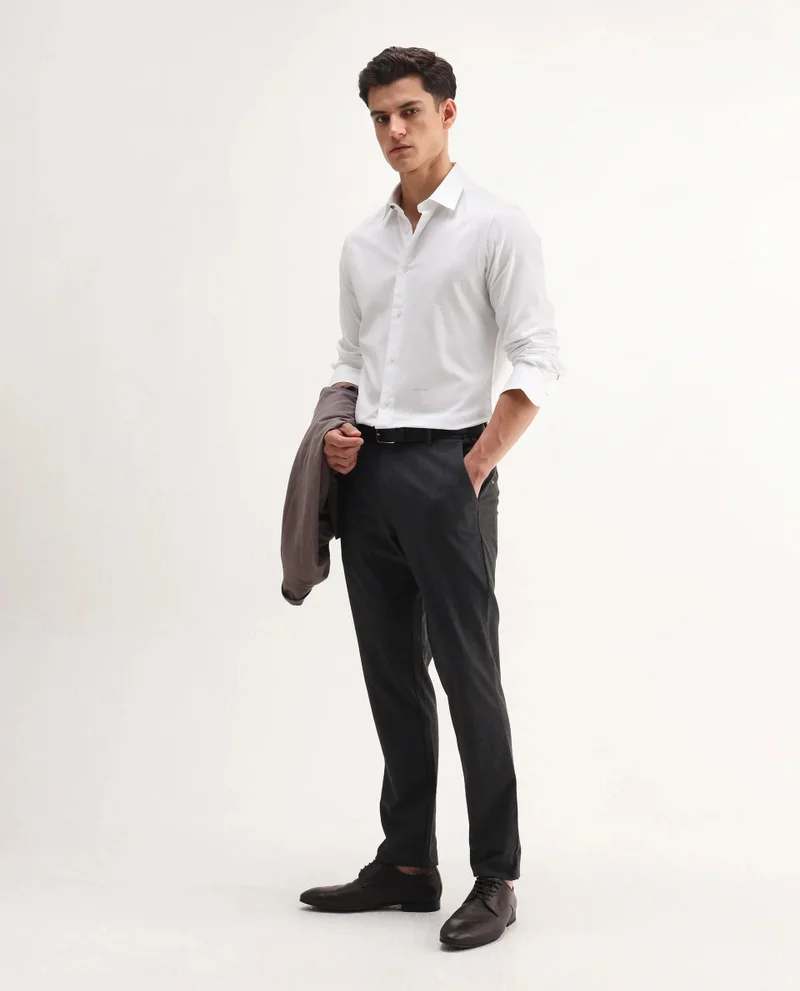 Rare Rabbit Men's Regular Fit Plain Shirt