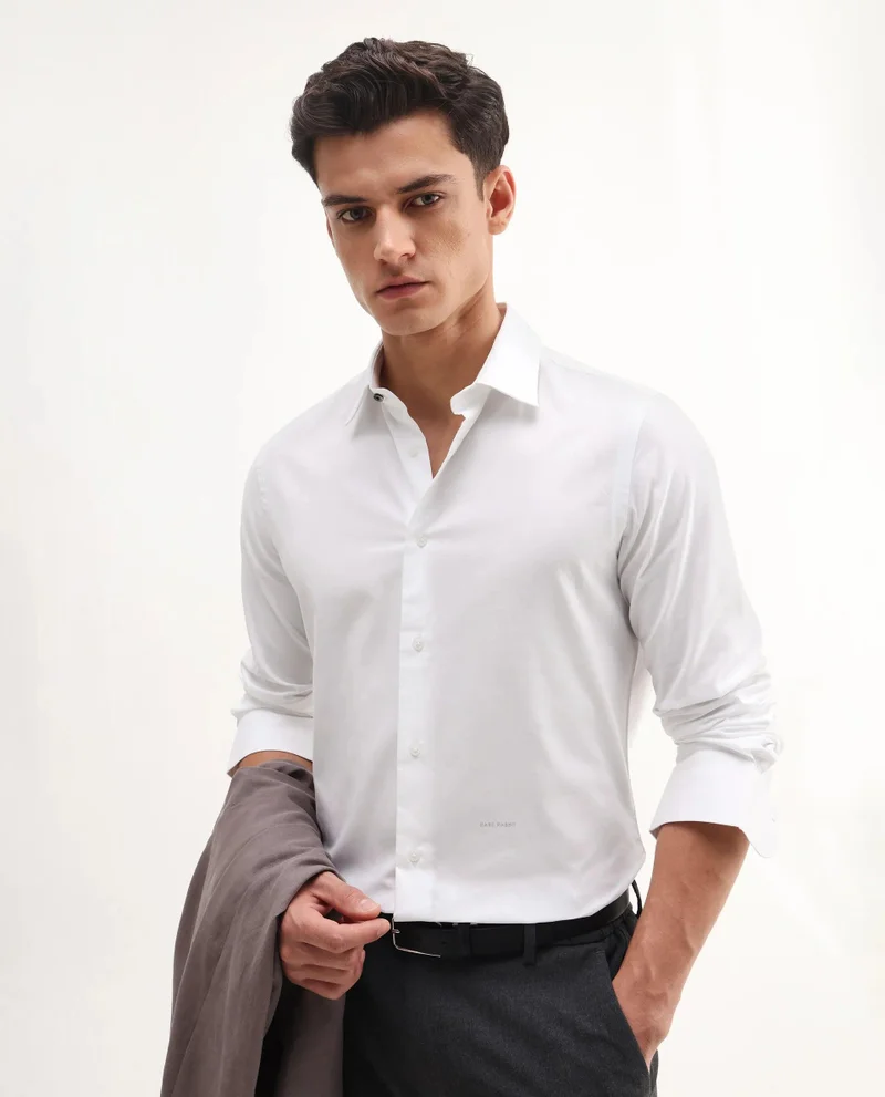 Rare Rabbit Men's Regular Fit Plain Shirt