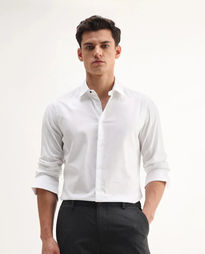 Rare Rabbit Men's Regular Fit Plain Shirt