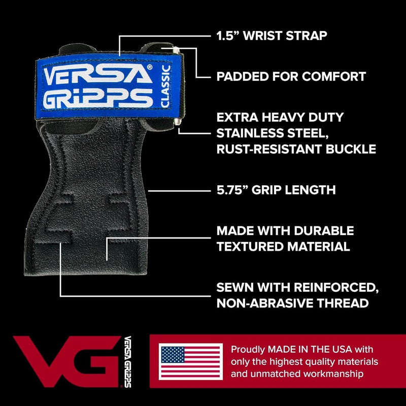 Versa Gripps Classic, Made in USA, Wrist Straps for Weightlifting Alternative, Best Training Accessory - Image 2