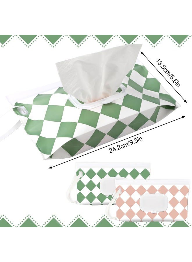 FEBSNOW 2 Pack Baby Wipes Dispenser Holder, Portable Refillable Baby Wet Wipes Pouch Container Reusable Travel Case - Image 2