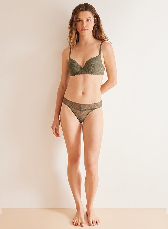 Embroidered Thong