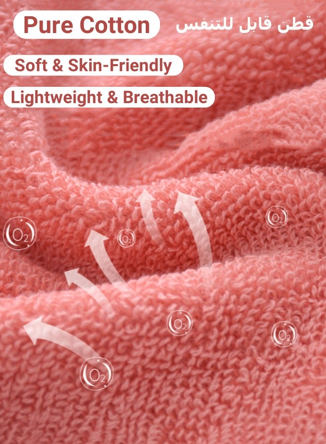4-Piece Cotton Towels Set, (2 x Hand Towels, 1x Wash Cloth, 1 x Bath Towel) Beige Soft Plush Towels Highly Absorbent Towels for Bathroom, Apartment, Guest Bath and More  - Image 3