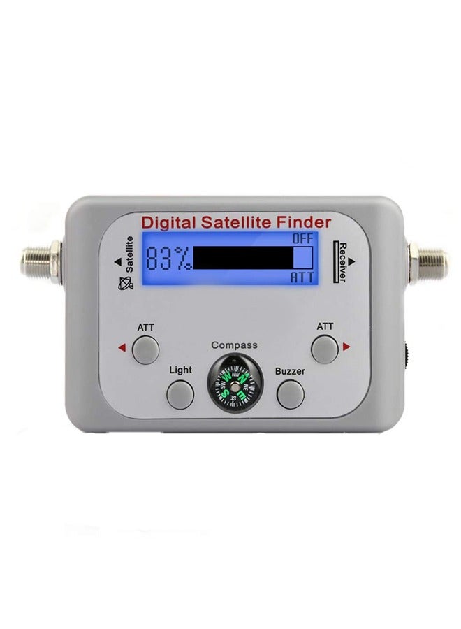 Mini Digital Satellite Finder Meter with LCD Display and Compass - Image 1