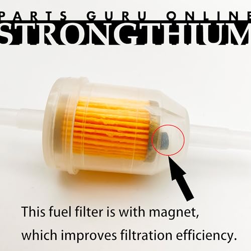 Strongthium 1/4" 5/16" Inline Fuel Filters with Magnet for Briggs & Stratton John Deere Kawasaki Kohler Lawn Mowers Small Tractors Garden Tillers Go Garts & Clamps x20 - Image 2