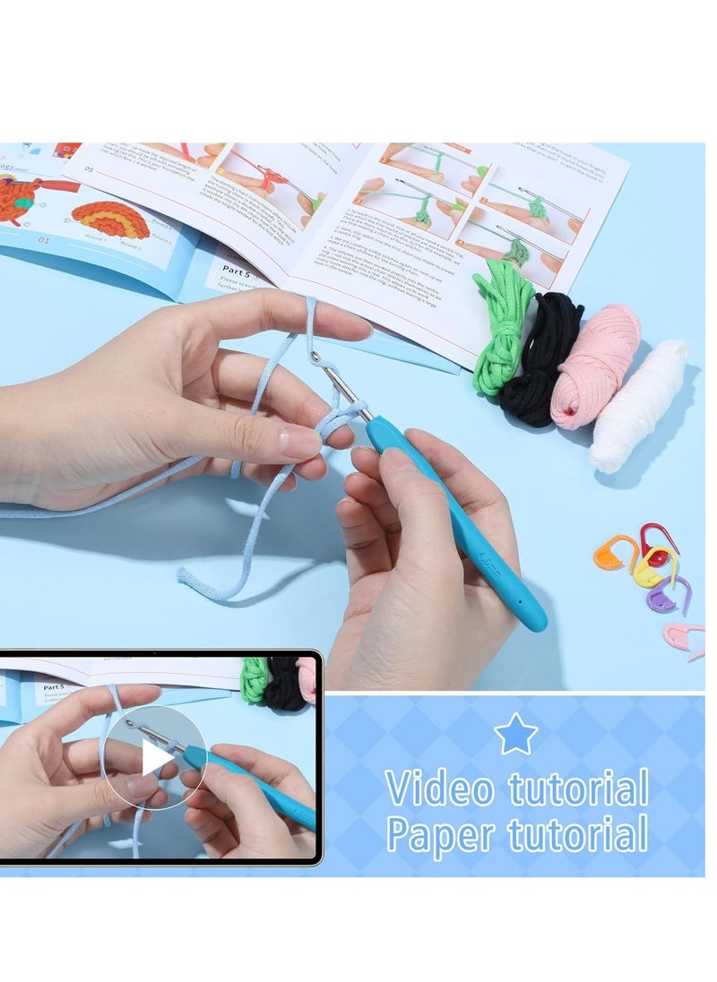 SYOSI - Crochet Kit for Beginners Adults, Easy Yarn Crocheting, Step-by-Step Video Tutorials, Beginner Kit, Animals(Little Koala) - Image 1