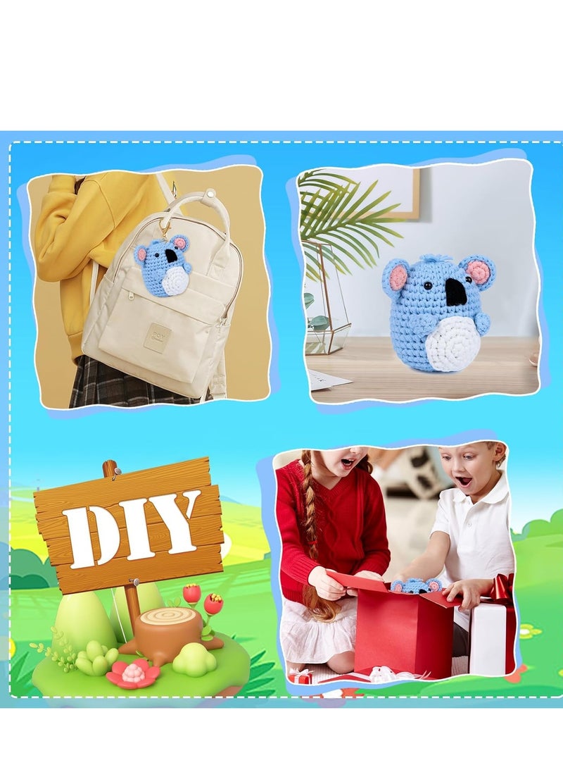SYOSI - Crochet Kit for Beginners Adults, Easy Yarn Crocheting, Step-by-Step Video Tutorials, Beginner Kit, Animals(Little Koala) - Image 1