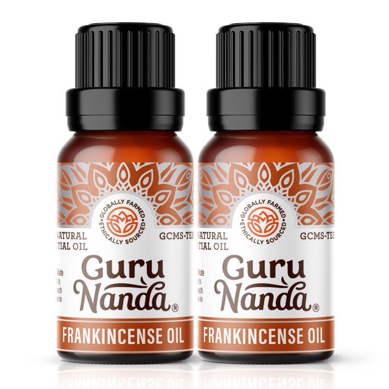 GuruNanda Frankincense Essential Oil (2x0.5 Fl oz), 100% Pure, Natural, Undiluted Aromatherapy Oil for Diffusers, Supports Join Health & Radiant Skin - Image 1