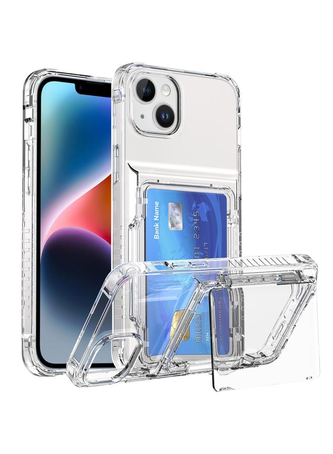 اس-توب جراب لهاتف iPhone 15، جراب هاتف شفاف للغاية مزود بفتحة للبطاقات - Image 1