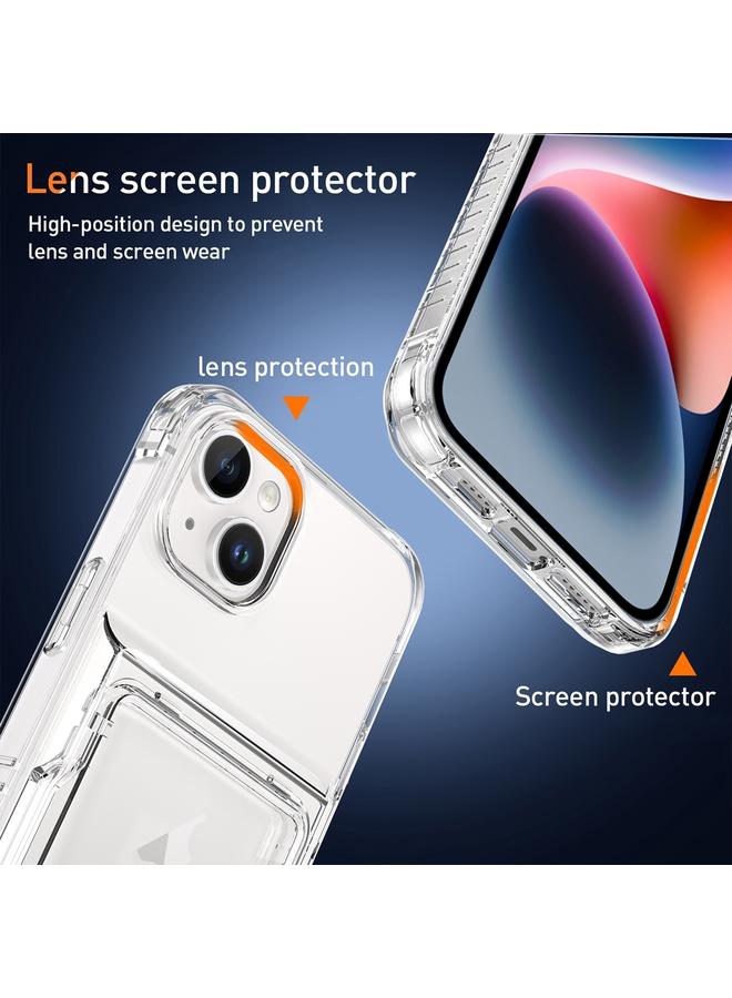 اس-توب جراب لهاتف iPhone 15، جراب هاتف شفاف للغاية مزود بفتحة للبطاقات - Image 2