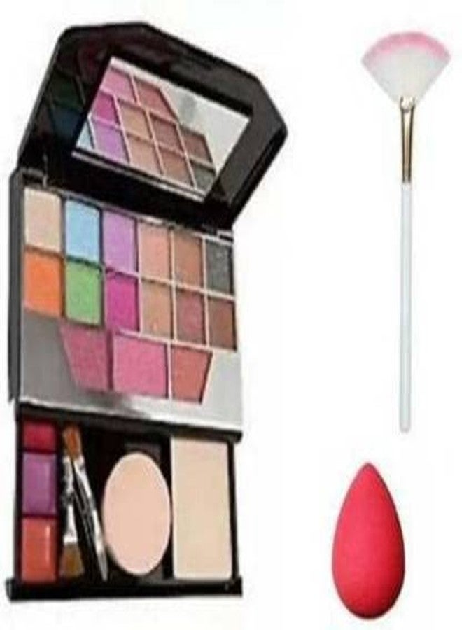 DATNASAYAD Ultimate Colorfully Makeup kit 5024 multicolor & Fan Brush For Face Makeup Highlighter & 1 beauty blender (3 Items in the set) - Image 1