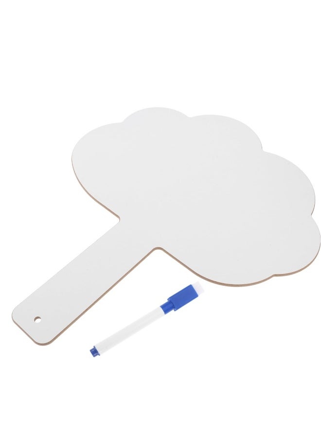 Double Sided Dry Erase Answer Board, Quick Response White board, Handheld White Board with Handle, Reusable Answer Board Answer,Suitable for Classroom Teaching Office Meeting (2Set, 2Pen）