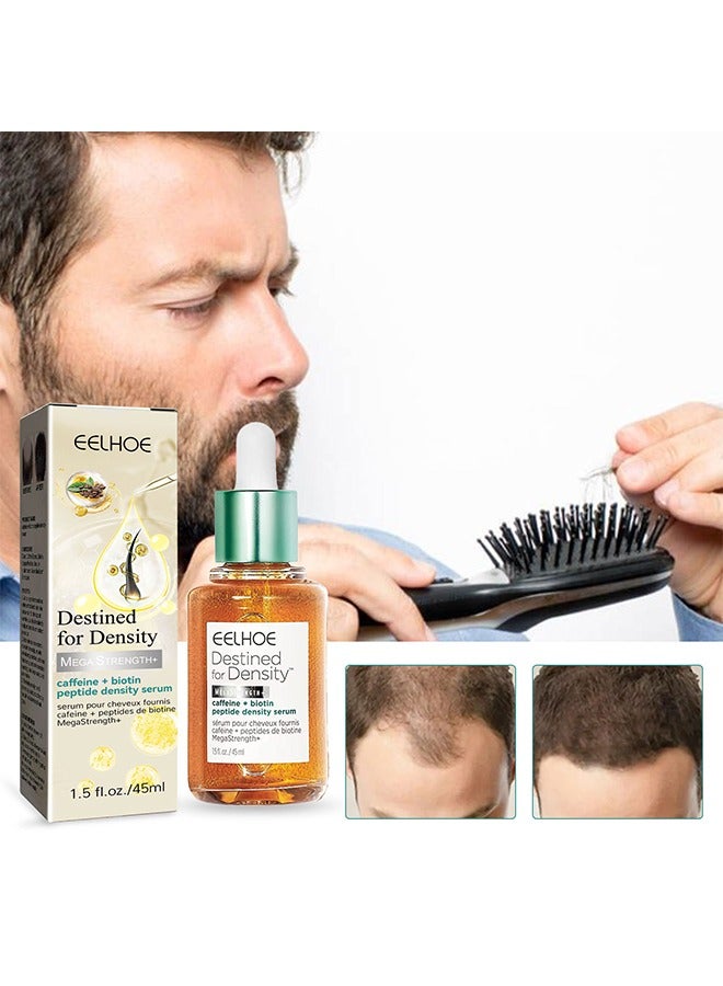 إيلهو مصل نمو الشعر - زيت إعادة نمو الشعر البيوتين يمنع تساقط الشعر ويساعد الشعر على علاج الشعر بشكل أكثر كثافة وقوة وأطول للرجال والنساء (45 مل) - Image 1