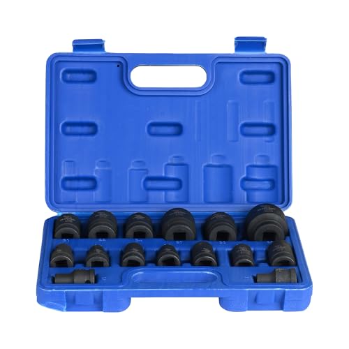 Elephant 1/2 Inch Square Drive 6-Point STD Impact Socket Set | 38 mm Length | Set of 15 | Socket Sizes: 8, 9, 10, 11, 12, 13, 14, 15, 17, 19, 21, 22, 24, 27, 32 mm - Image 2