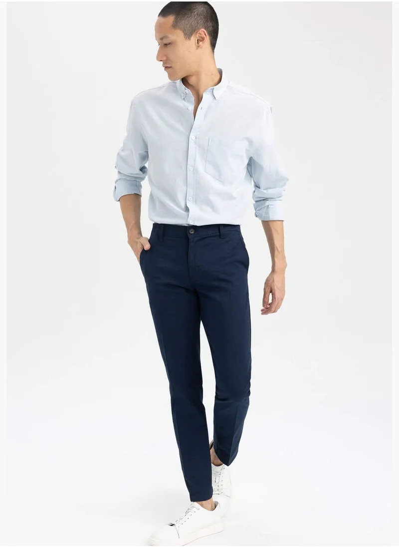 DeFacto Slim Fit Basic Chino Trousers