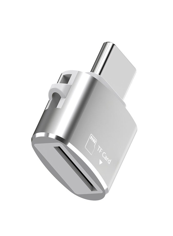سام قارئ بطاقات USB من النوع C فضي - Image 2