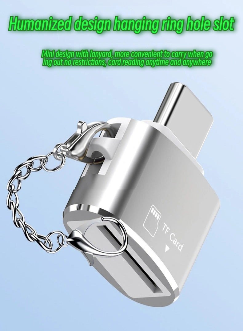 سام قارئ بطاقات USB من النوع C فضي - Image 3