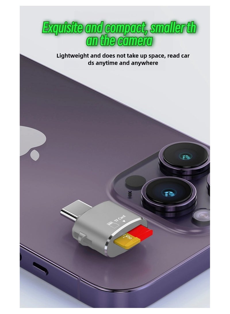 سام قارئ بطاقات USB من النوع C فضي - Image 5