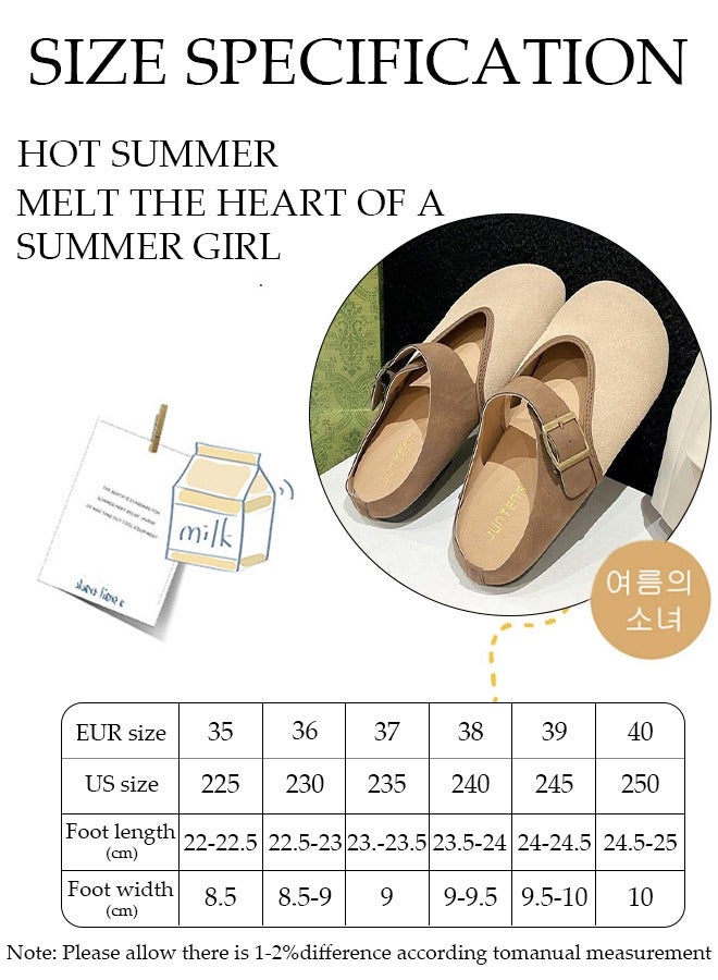 DUNISO Mule Slippers for Women Slingback Flat Pointed Mules Closed Toe Sandals Comfortable Women Slippers Backless Slip On Loafer Shoes - Image 4