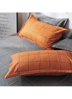 GOLDEN HOME 6 Piece King/Queen/Single size, striped pattern duvet cover set. set includes 1 Comforter Cover, 1 Fitted Bedsheet, 4 Pillowcases  - Image 4